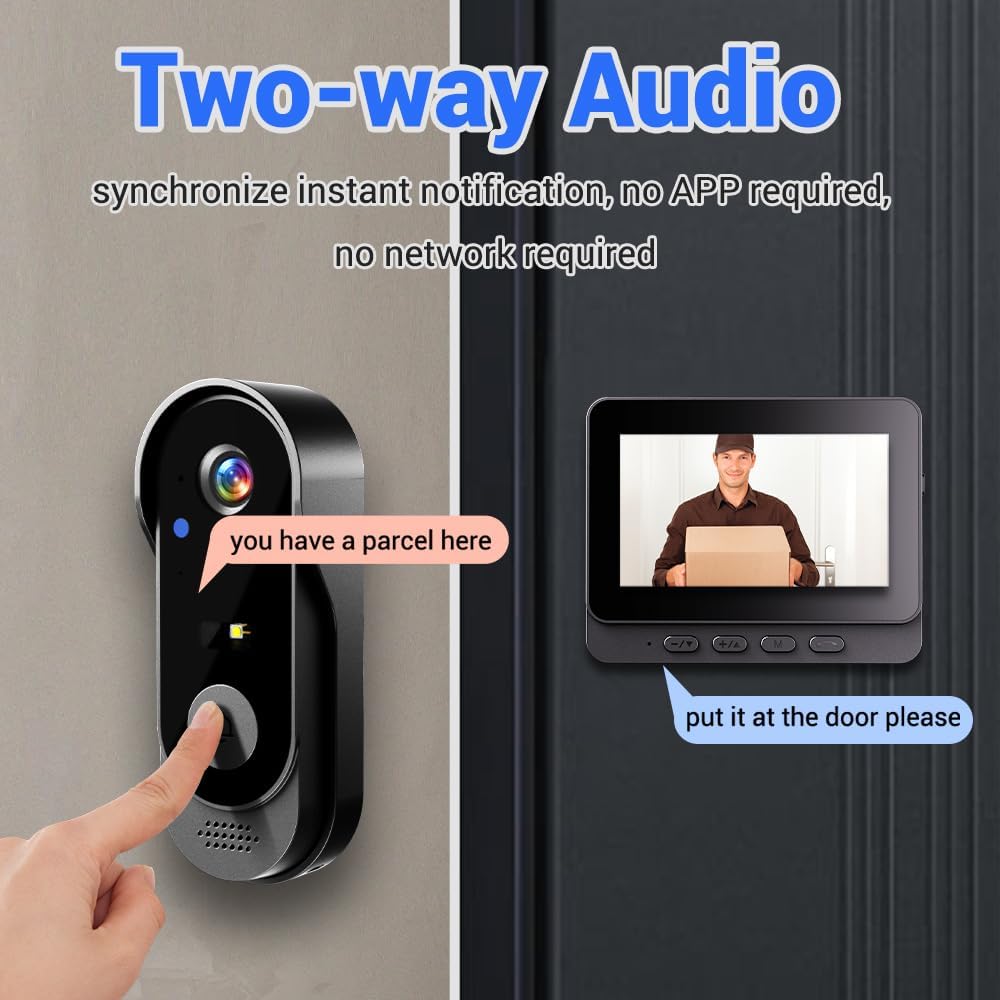 Doorbell with Camera | Two-Way Audio and Live View | Night Vision | RingCam