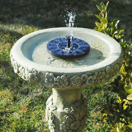 Floating Solar Water Fountain | 6 Fountain Jets | Pond, Birdbath & Garden | AquaRise