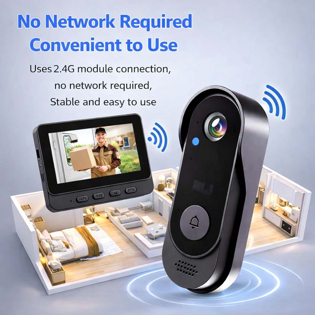 Doorbell with Camera | Two-Way Audio and Live View | Night Vision | RingCam