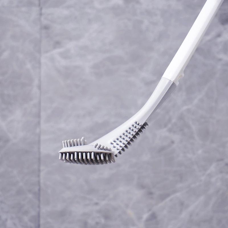 Toilet Brush | Triangle-Shaped Head | Scratchless TPR Scrubbing | Silly