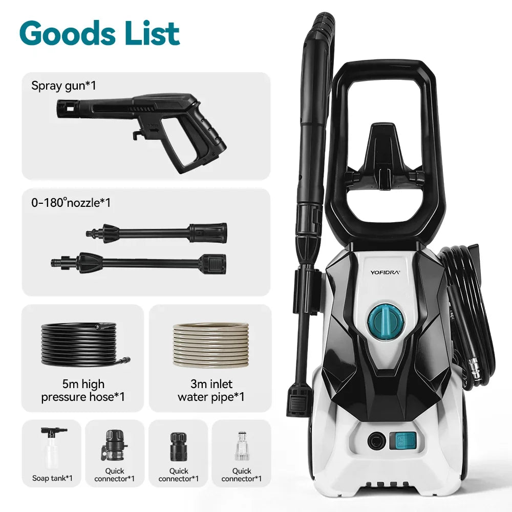 2200W Adjustable Nozzle Electric Pressure Washer