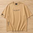 Vanguard™ – Relaxed Oversized Tee with Signature Script Detailing