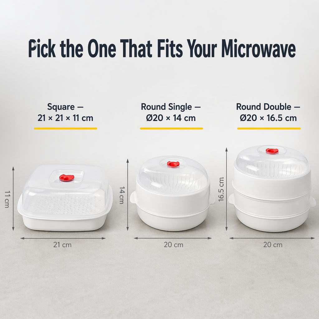 VaporLux™ — Steam Fish, Dumplings & Veggies Straight in Your Microwave