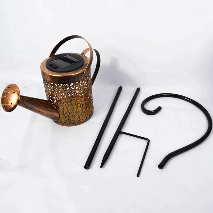 Garden Lamp Solar | Watering Can Shape | Soft Raindrop Light Display | GardenGlow