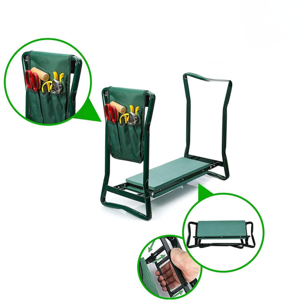 Foldable Garden Kneeling Bench | Knee-Comfortable Gardening | Seat Feature with Handles | BeetBuddy