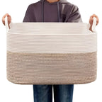 Woven Basket | Braided Pattern | Carry Handles | WohnHafen