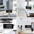 Curved LED Digital Alarm Clock | Auto Brightness | Temperature Readout | Lumiclock