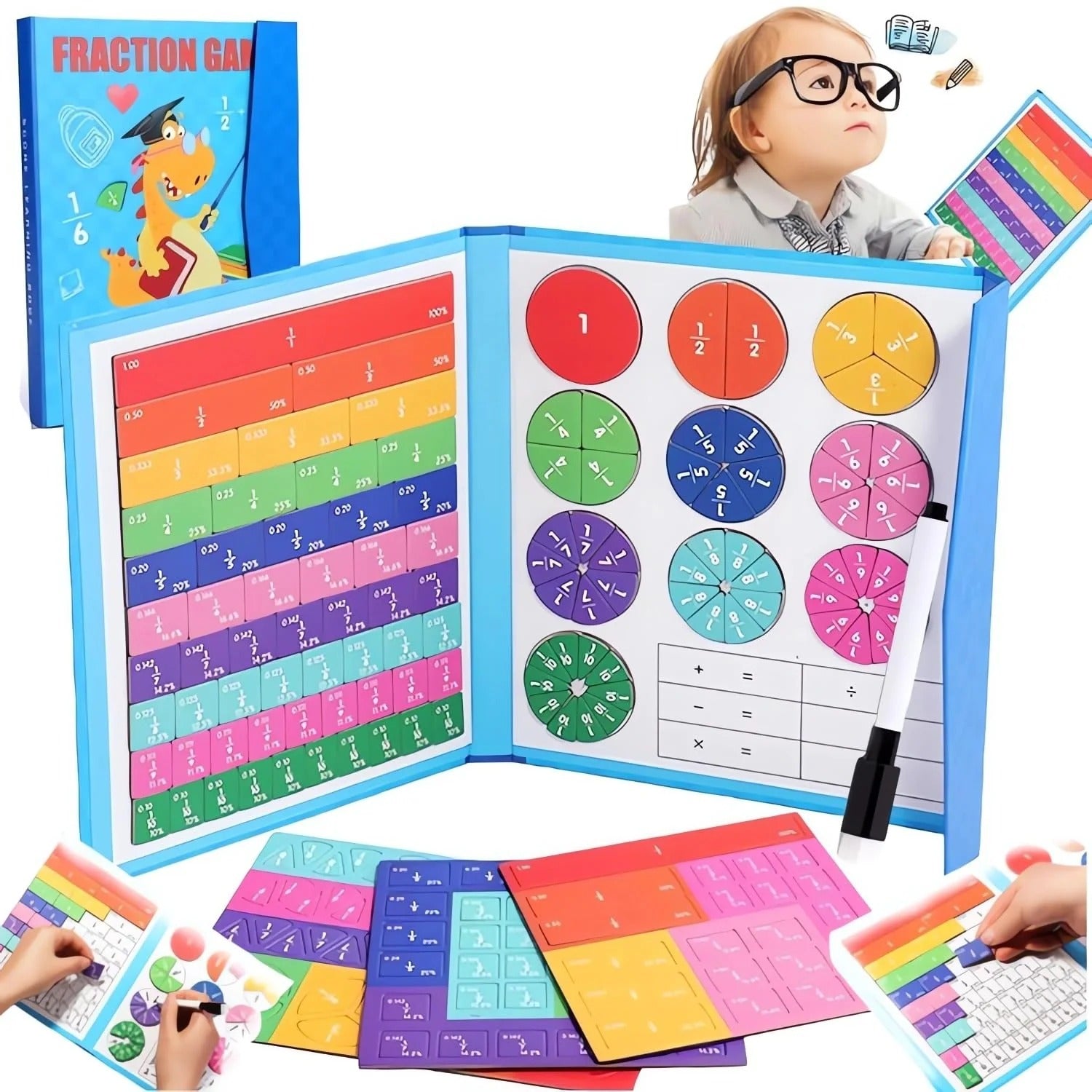NumeriPlay™ Fraction Magnet Set — Ignite Your Child’s Joyful Journey to Math Mastery
