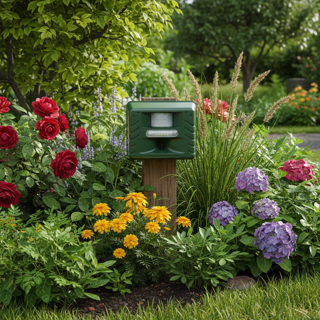 Ultrasonic Bird Repellent System for Gardens | 170° Motion Detector | Weather-Resistant | ZoneCrest