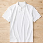 StratoFlex™ – Slim-Fit Performance Tee with Notched Stand Collar
