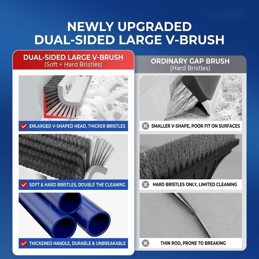Deep angle scrub brush | Rotating head | Extended handle | DeepReach