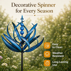 Weather Vane | Lotus-Shaped Metal Wind Spinner | Rustproof | Windbloom