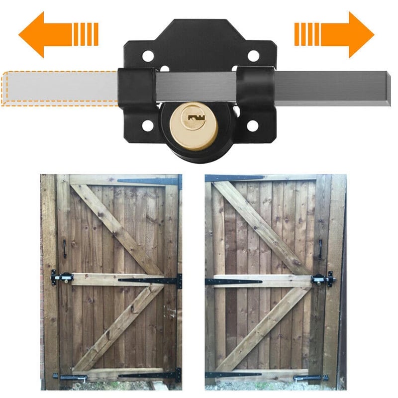 Gate Lock with Key | Corrosion-Resistant | Spring Bolt | GateSecure