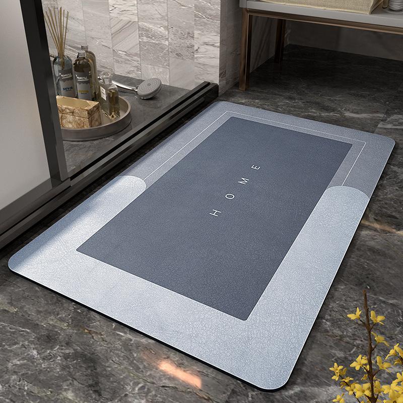 Quick-Drying Bath Mat | Ultra Absorbent Microfiber | Slip-Resistant | Aquasoft