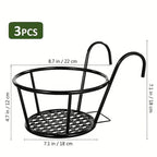 Balcony Pot Holder | Railing Space Saver | Bottom with Open Drainage | BalconyNest