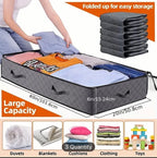 Underbed Storage Bags | Foldable Space-Saver | Clear Lid | SpaceNest