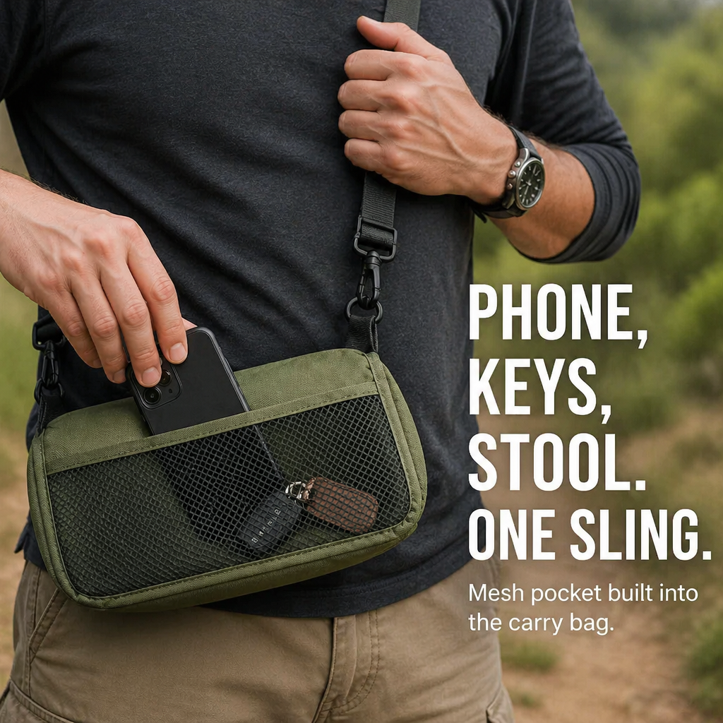 SlingSit™ — Wear Your Comfort and Sit Instantly Anywhere