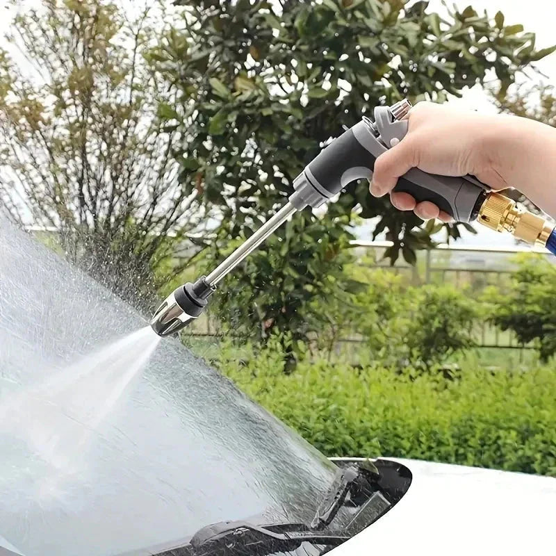 Expandable Garden Hose | High-Pressure Spray Wand | Kink-Proof Braided Jacket | FlexiJet