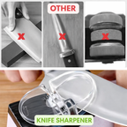 Knife Sharpener | Dual-Stage Honing | Secure Guide Slots | Cutting Performance
