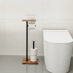 Freestanding Toilet Paper Holder | Phone and Accessory Shelf | Durable Stand | BathBridge