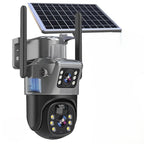 Security Camera Solar Dual-Lens | 360° PTZ 10x Zoom | 12,000 mAh IP66 4G WiFi | Vigiora