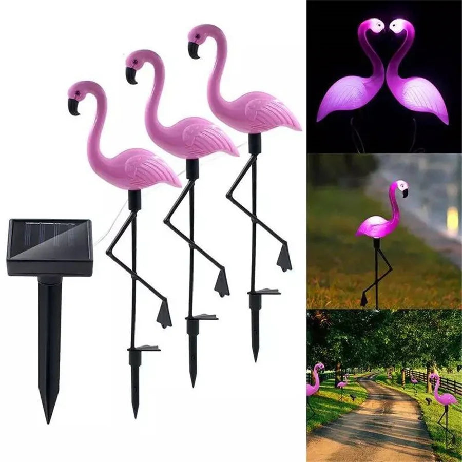 Solar-Powered Waterproof Flamingo Garden Light