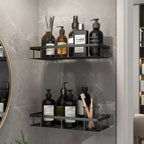 Adhesive Bathroom Shelf | Stainless Steel & Drill-Free | Self-Adhesive | Mountra