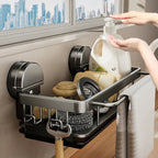 Kitchen Shelf | Powerful Suction Cup Attachment | Open Water Drainage | SnapShelf