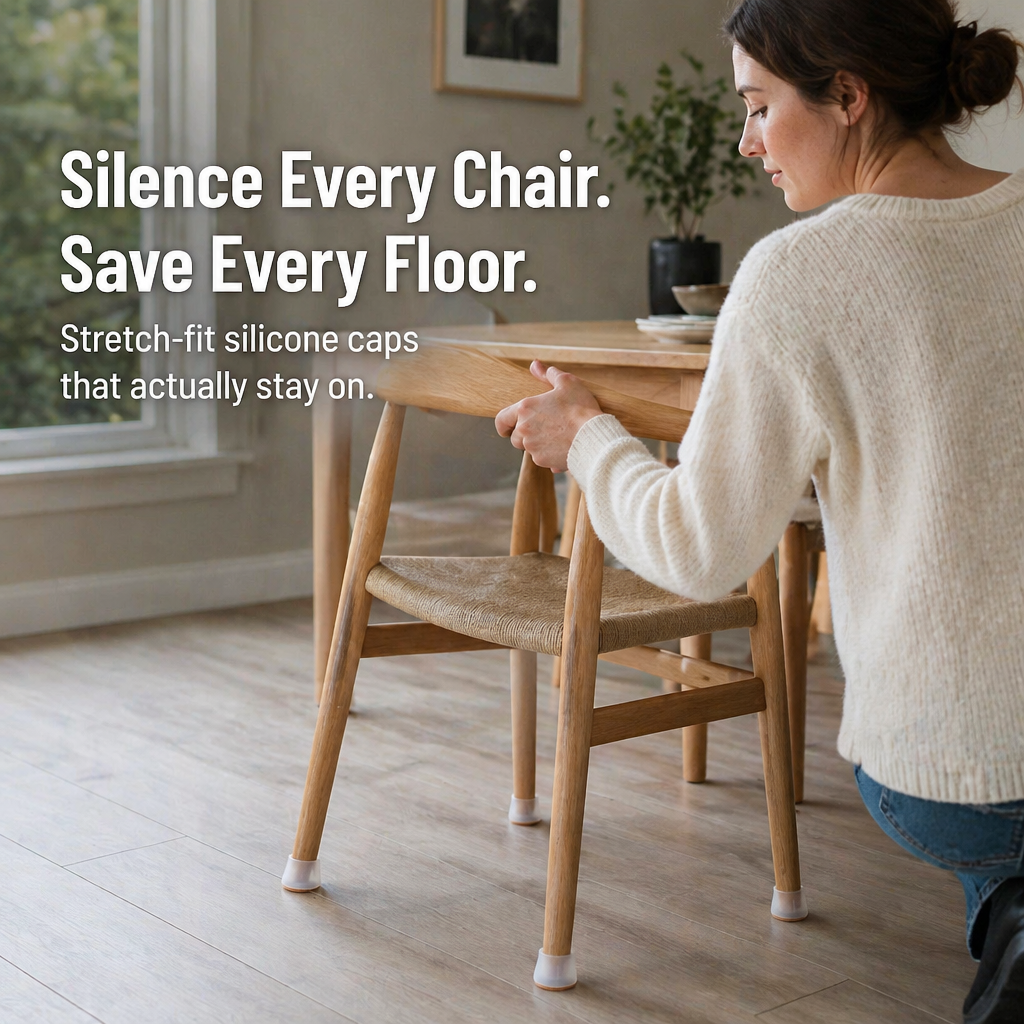 SilentoGuard™ — Silence Screeches and Shield Floors for Peaceful, Scratch-Free Living