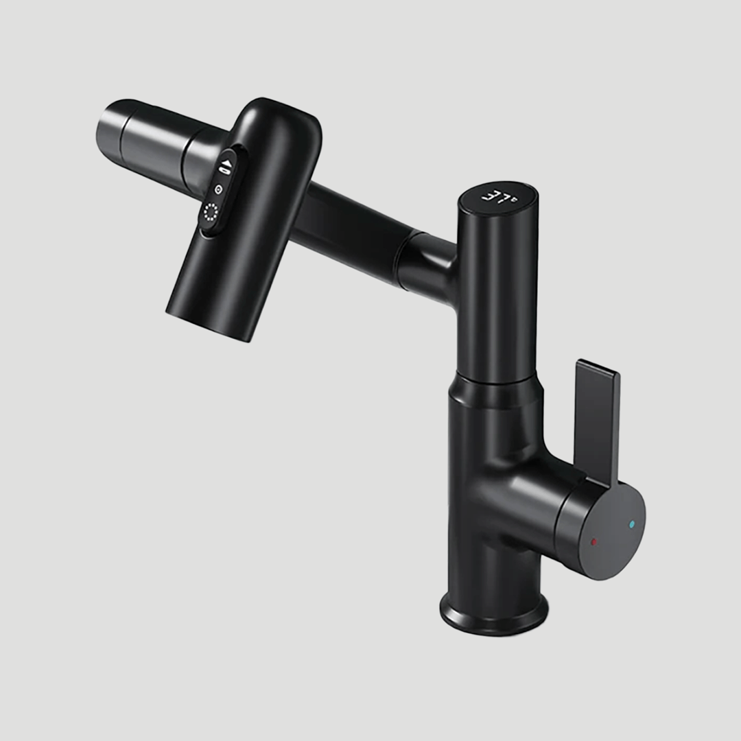 Kitchen Faucet 360° Rotation | Temperature Indicator | Adjustable Height | Aquova