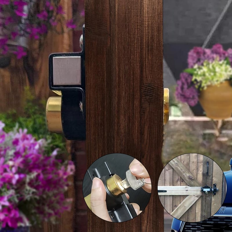 Gate Lock with Key | Corrosion-Resistant | Spring Bolt | GateSecure