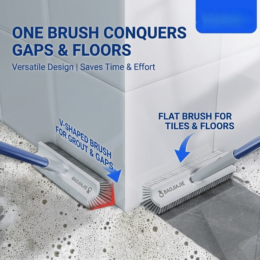 Deep angle scrub brush | Rotating head | Extended handle | DeepReach