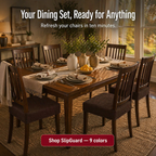SlipGuard™ Jacquard Chair Covers — Protect Every Seat Against Spills, Stains & Sticky Fingers