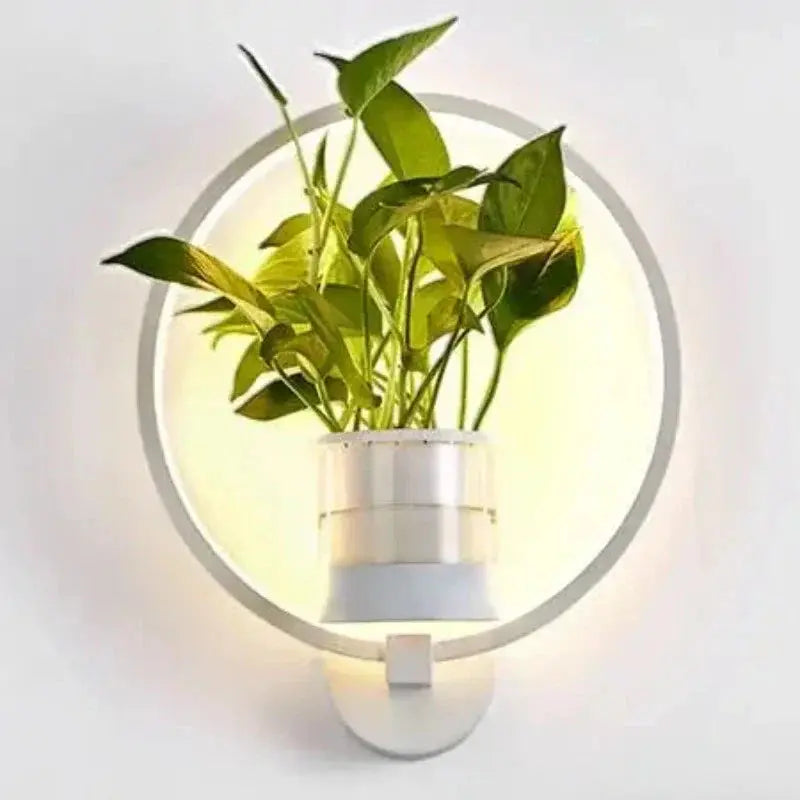 LED Plant Wall Light with Glass Vase | Cozy Ambient Glow | Decorative Wall Accent | GlowPlant