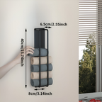 Towel Holder | Wall-Mounted Vertical Storage | Open Wire Basket | TowelStack