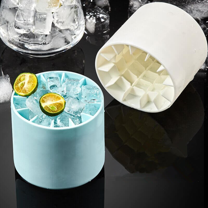 Portable Silicone Ice Cube Maker | Food-Safe Silicone & ABS | Frostcup