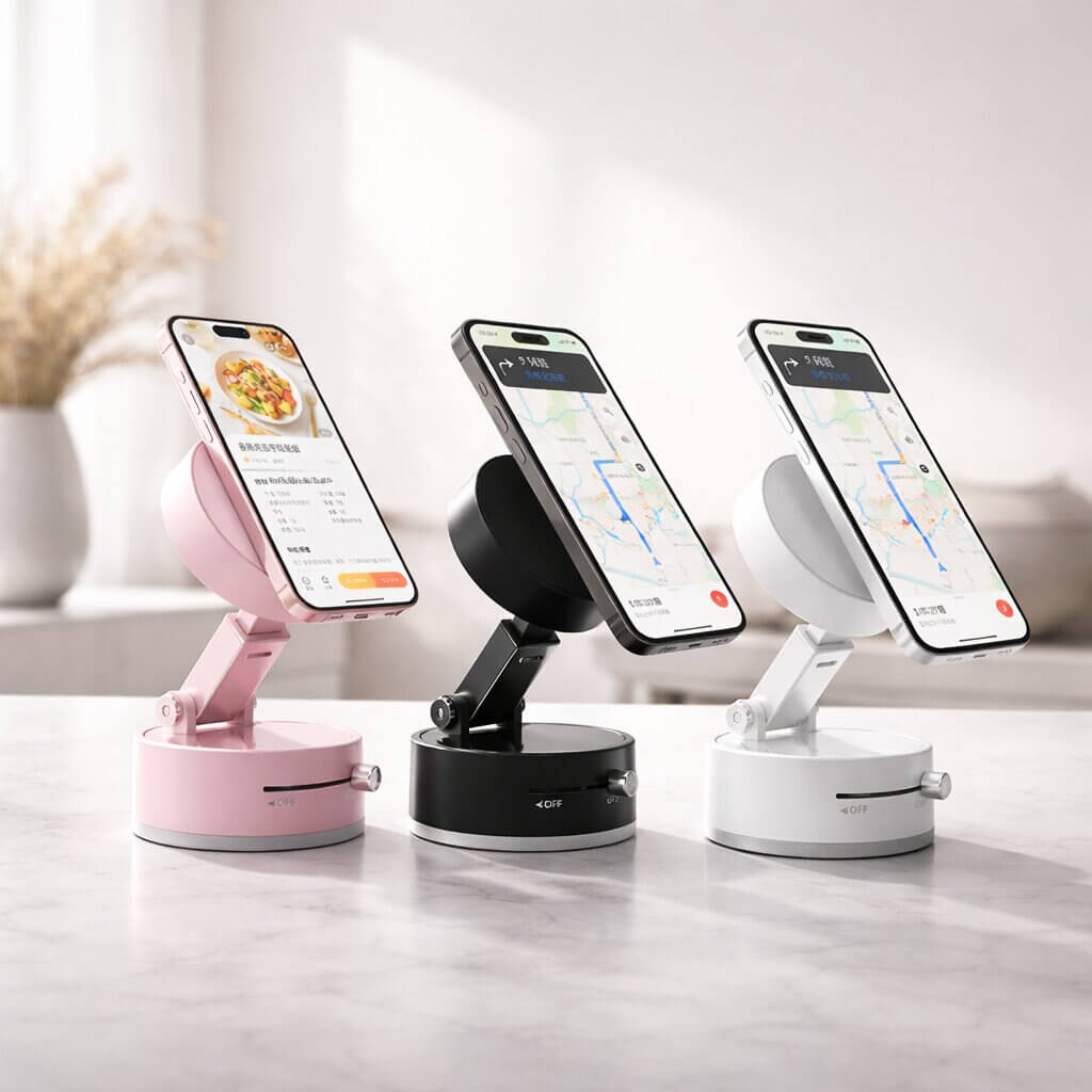 Car Phone Holder with Suction Cup | Magnetic Hold | Flexible, Rotatable, and Foldable | Magnevo