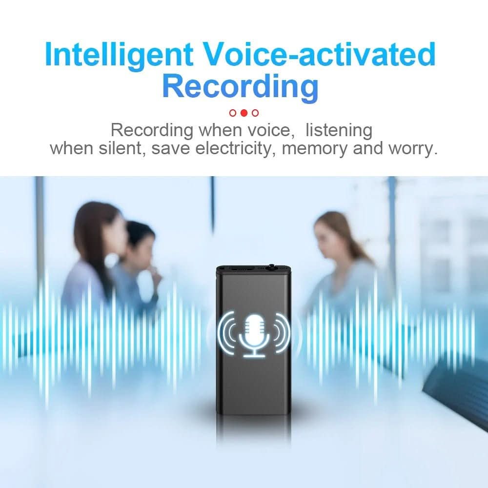 Dictation Device Voice Activation | 50 Hr Recording | Ultra-Compact | Voxlite