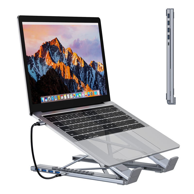 VoltEdge™ 8-Port Docking Station with Adjustable Stand — Transform Your Desk into a Pain-Free Powerhouse of Focus and Flow