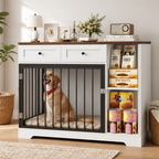Dog Crate Furniture | Convertible Sideboard | Wood & Metal Frame, Storage Drawers | 120×60×87 cm