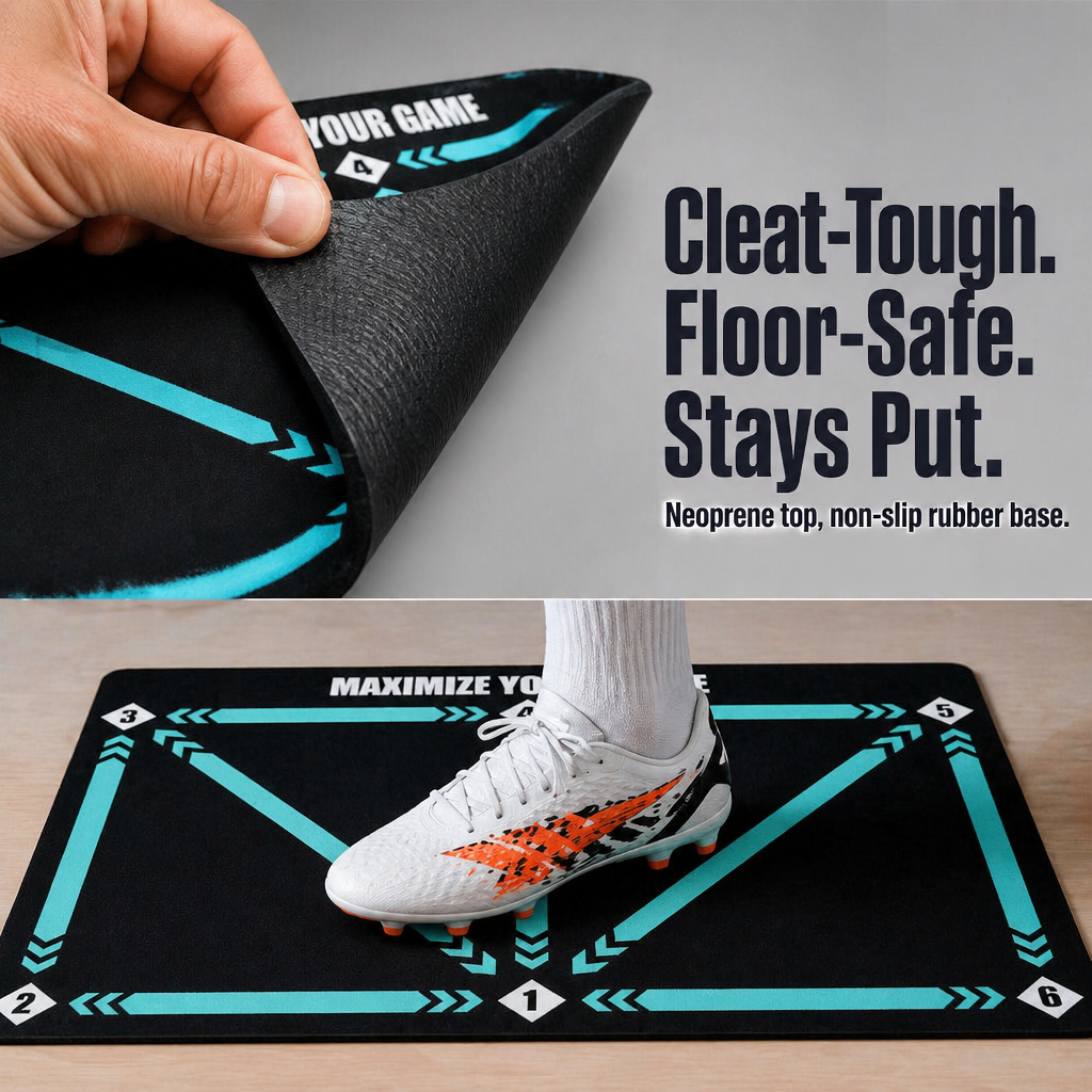 StrideMaster™ — Practice Genuine Match Footwork Right in Your Living Room