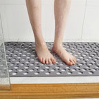 Non-slip Shower Mat PVC with TPE | Suction Cups | Drainage Holes for Water | Gripflow