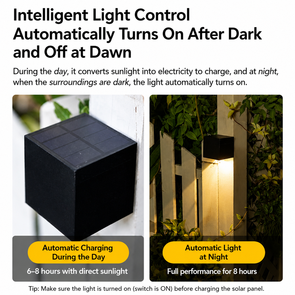 Wall lamp | Solar LED lamp | Weather-resistant wall light | Buenosaires