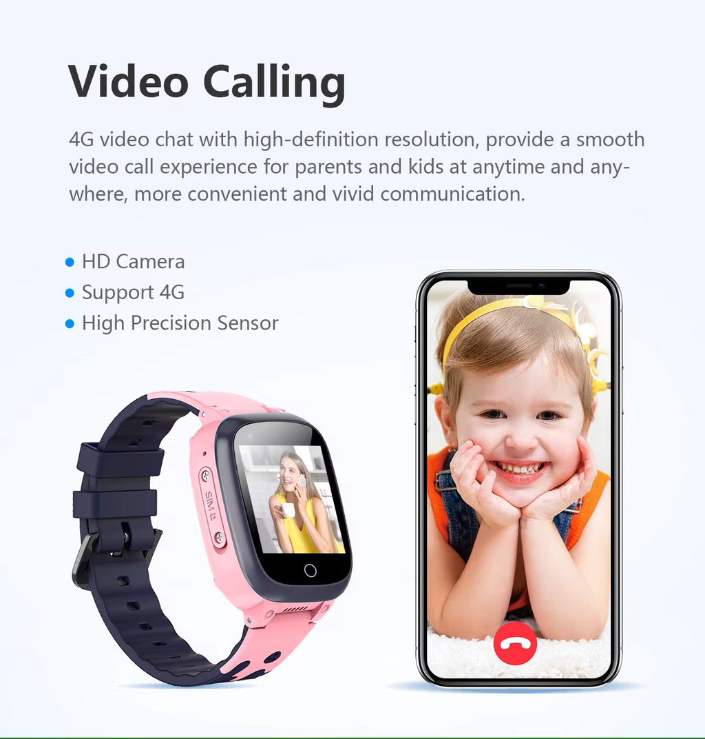 Children's GPS Smartwatch | 4G Video Calling and Contacts | SOS Button | KidLink