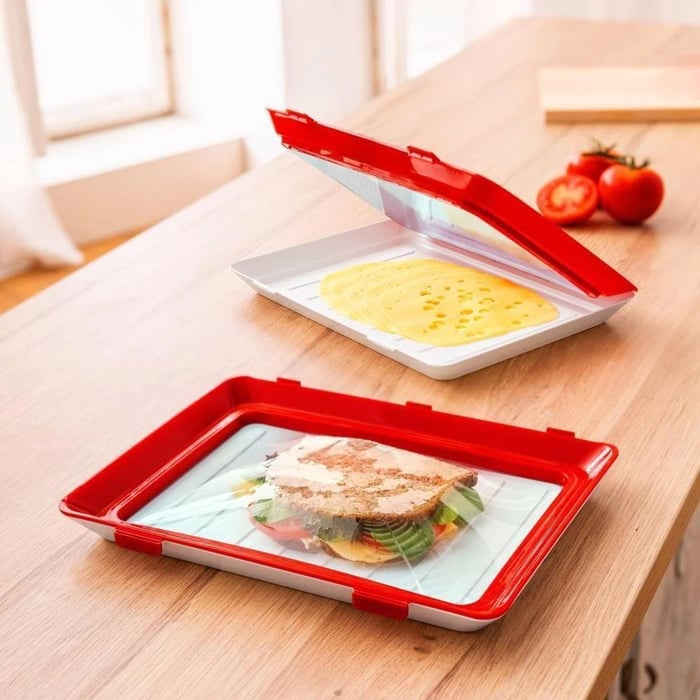 Fresh Keeping Tray | Extend Food Freshness | Stretchy Sealing Film | FreshPlate