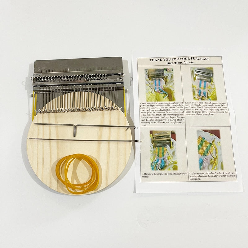 ThreadSculpt™ Mini Loom — Effortless Repairs That Spark Creativity and Save Your Favorite Clothes