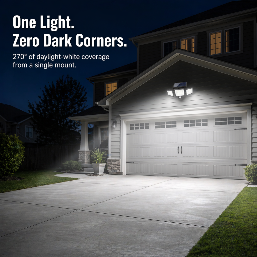 LumaRay™ — Illuminate Every Shadowy Spot With 270° of Motion-Activated Solar Light