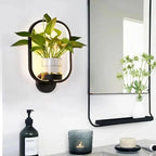 LED Plant Wall Light with Glass Vase | Cozy Ambient Glow | Decorative Wall Accent | GlowPlant