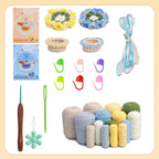 LumaFlor™ DIY Crochet Kit — Craft Cozy Floral Coasters That Light Up Every Moment