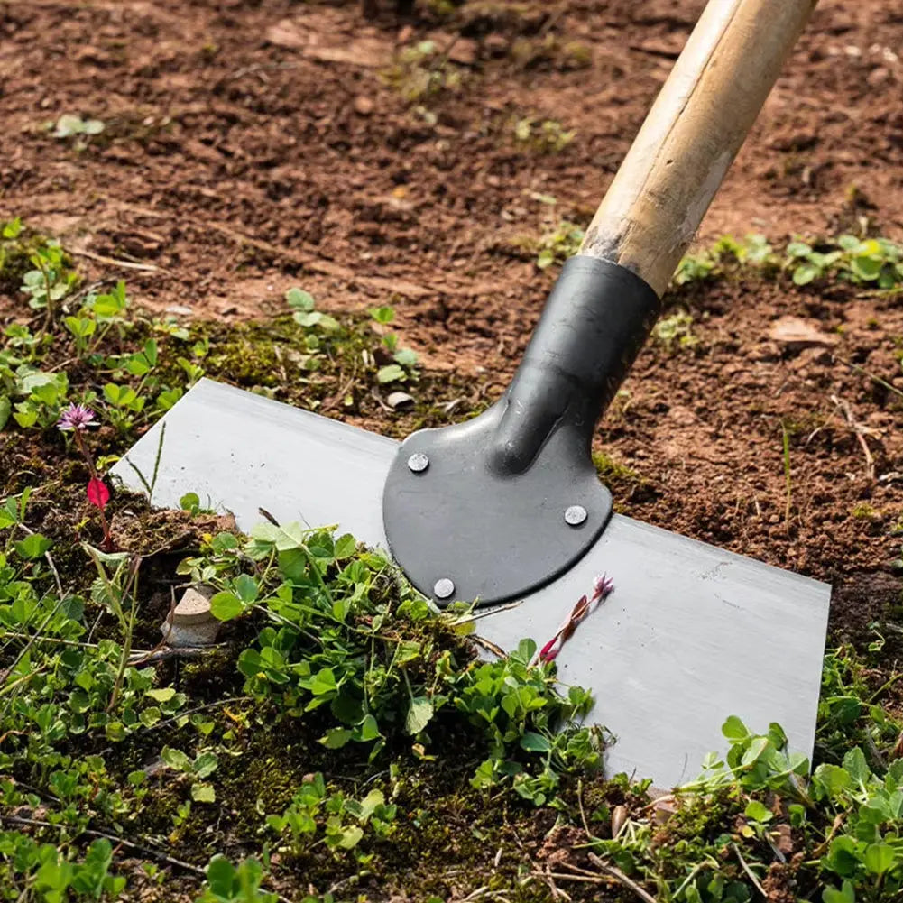 Garden Hoe | Broad Steel Blade | Push and Pull | WeedScrape